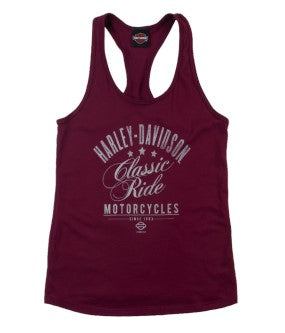 Harley-Davidson® Ladies Classic Ride Scoop Neck Tank | Maroon