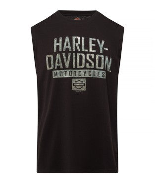 Harley-Davidson® Plated Sleeveless T-Shirt | Black