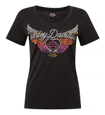 Harley-Davidson® Women's Potion V-Neck T-Shirt | Black