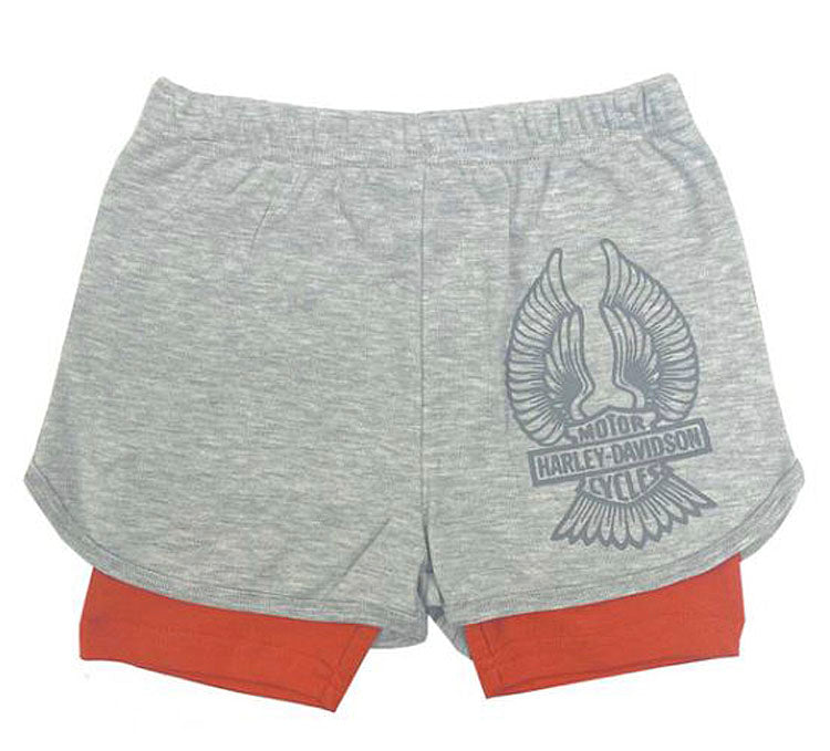 Harley-Davidson® Girls' Knit Doubler Shorts | Back Pocket