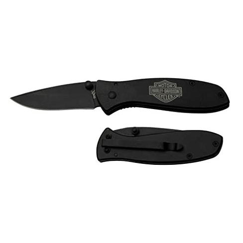Harley-Davidson® TecX® Tags-L Pocket Knife | Stainless Steel | Black Hard Coat
