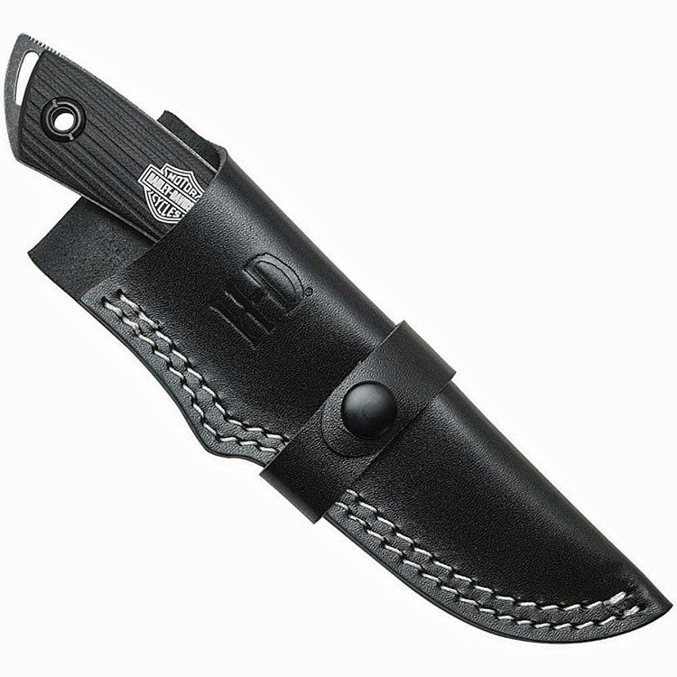 
                  
                    Harley-Davidson® Tec X® Fixed Blade Knife | Stainless Steel Tanto Blade | Nylon Black Handle | Leather Sheath
                  
                