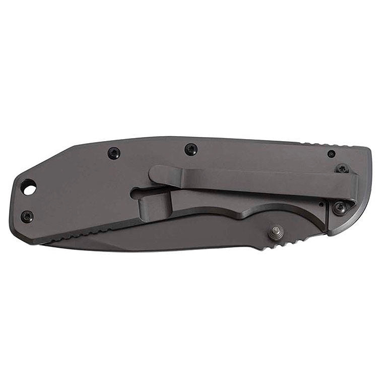 Harley-Davidson® Tec X® Assisted Opening Folding Pocket Knife | Stainless Steel Tanto Blade | Black Coating Handle