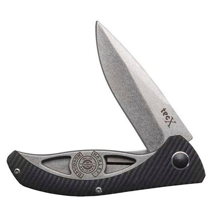 
                  
                    Harley-Davidson® Tec X® Framelock Folding Pocket Knife | Flipper | G10 Handle
                  
                