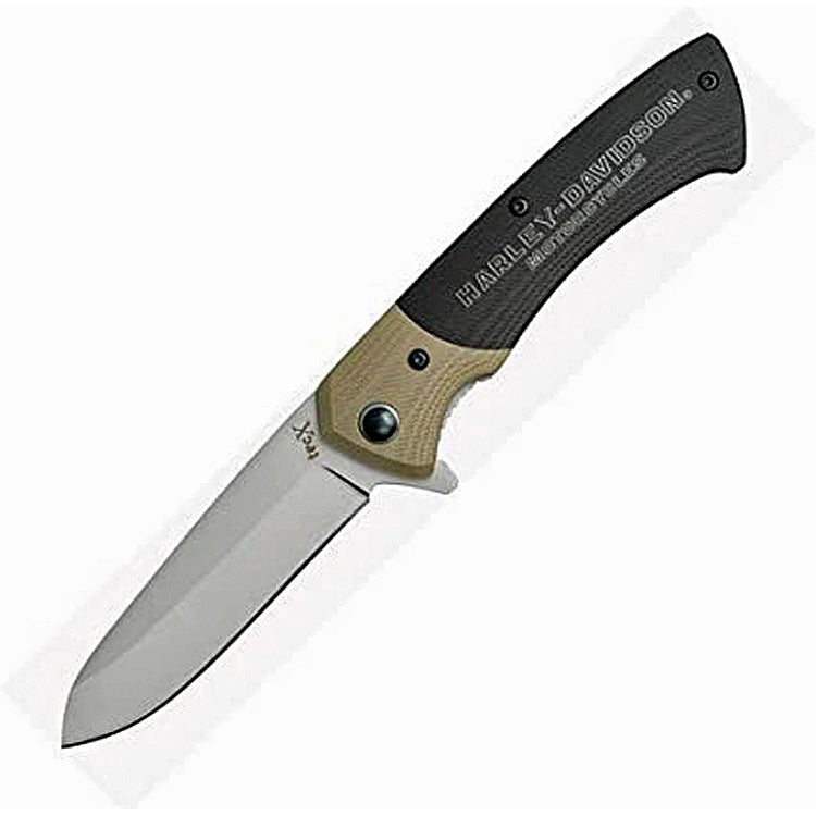 
                  
                    Harley-Davidson® Tec X® Linerlock Folding Pocket Knife | Flipper | G10 Handle
                  
                