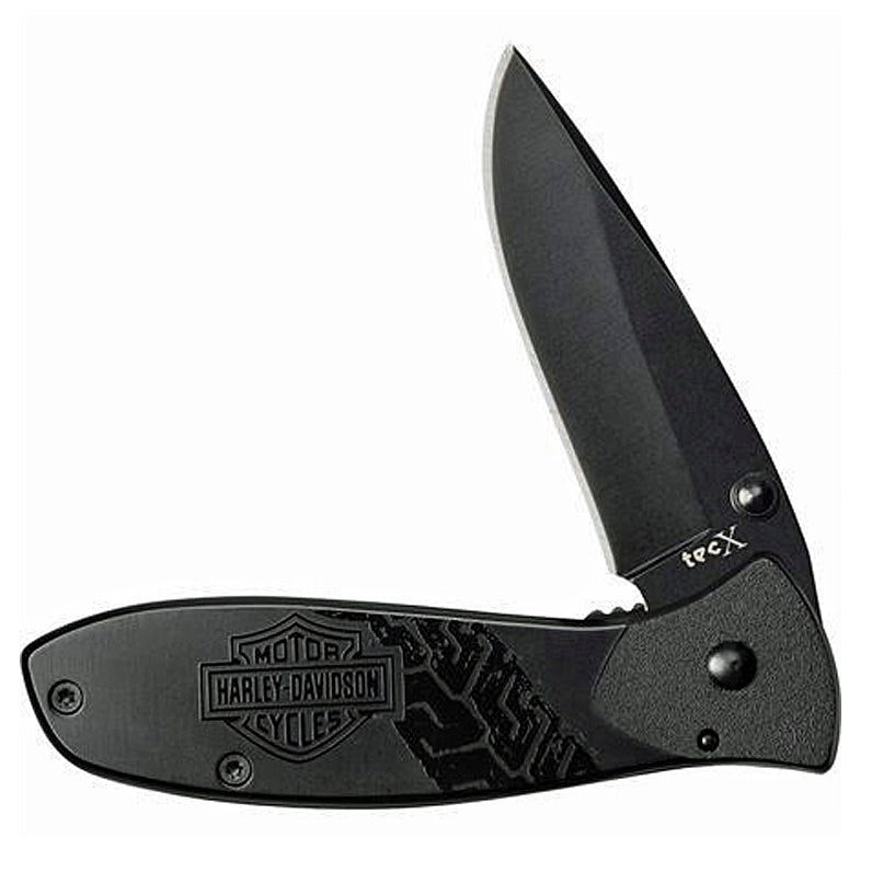 Harley-Davidson® Tec X® Linerlock Folding Pocket Knife | Stainless Steel Handle