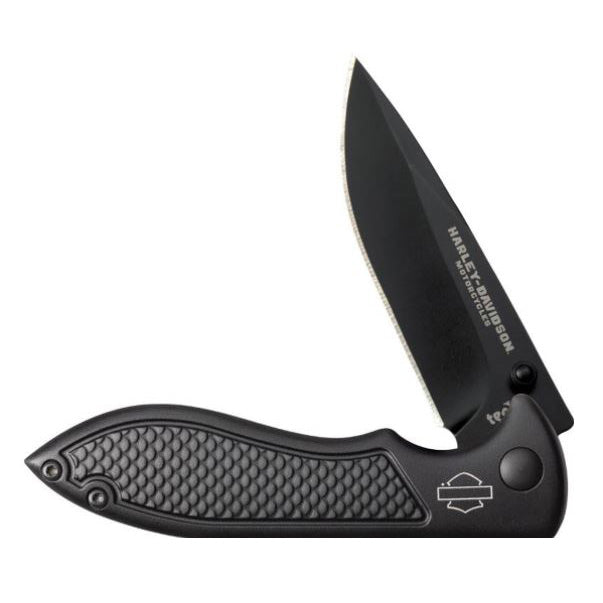 Harley-Davidson® Tec X® Linerlock Folding Pocket Knife | Flipper | Anodized Aluminum Handle