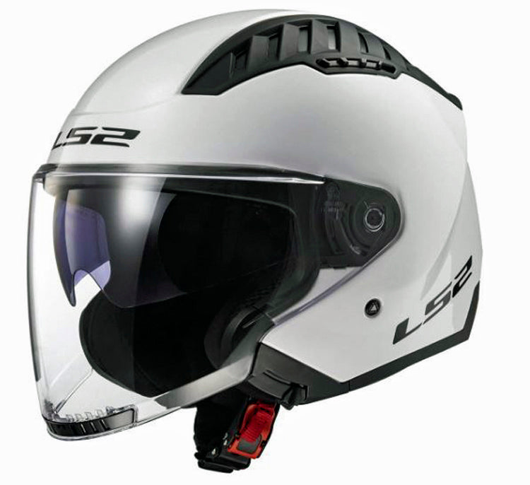 
                  
                    LS2 Copter Open Face Helmet | Built-In Sun Visor | Channeled Airflow | Gloss White
                  
                