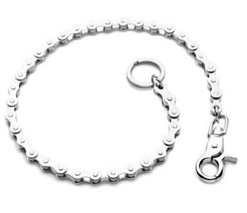 Hair Glove® Men's Chrome-Finish Bike-Style Wallet Chain | 22