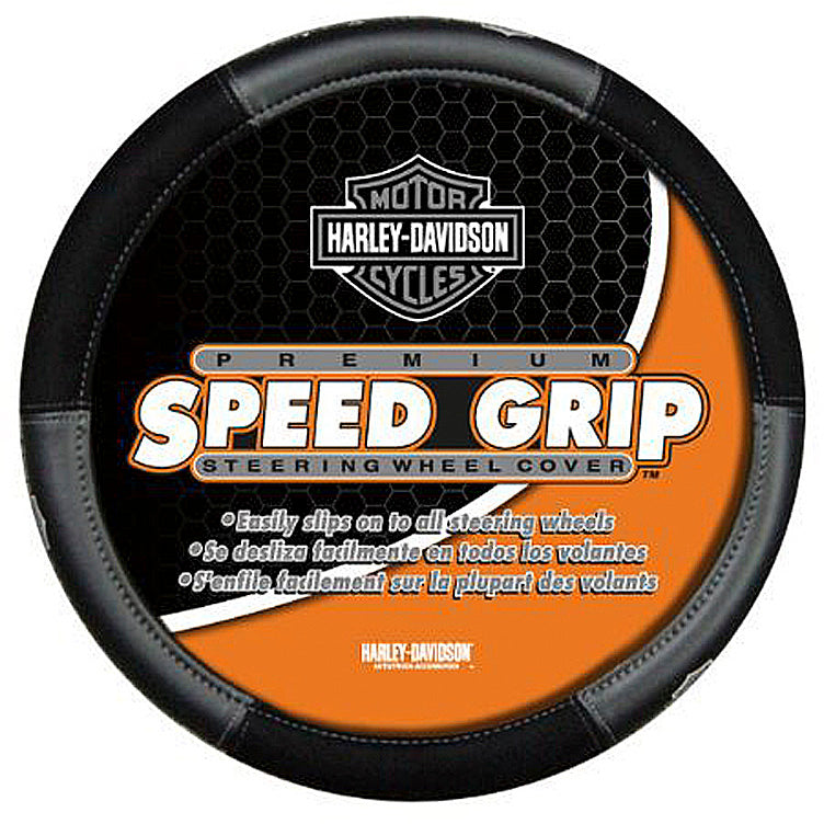 Harley-Davidson® Speed Grip™ Steering Wheel Cover | Grey Bar & Shield®
