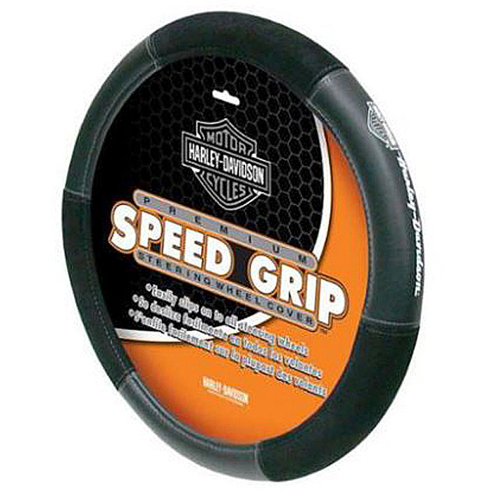 
                  
                    Harley-Davidson® Speed Grip™ Steering Wheel Cover | Grey Bar & Shield®
                  
                