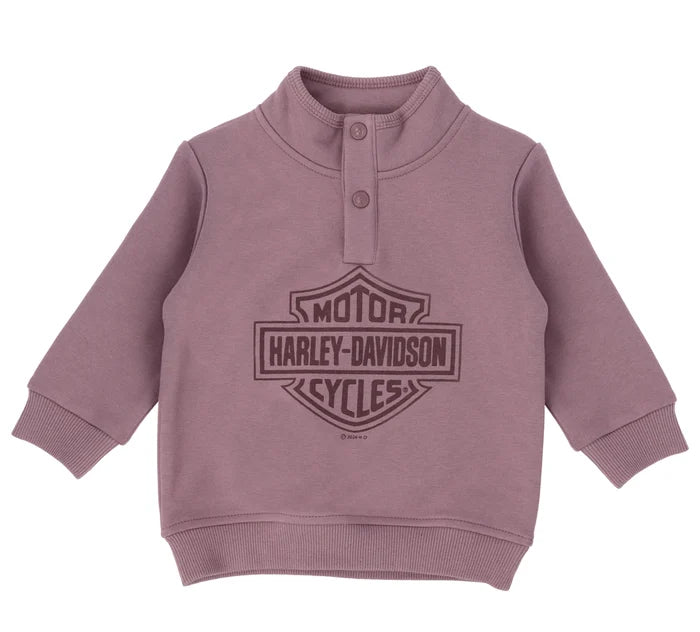 Harley-Davidson Little Boys' French Terry Toddler Zip-Up Hoodie - Black