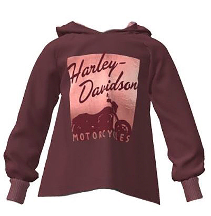 Harley-Davidson® Girls' Fleece Pullover Hoodie | Lined Hood