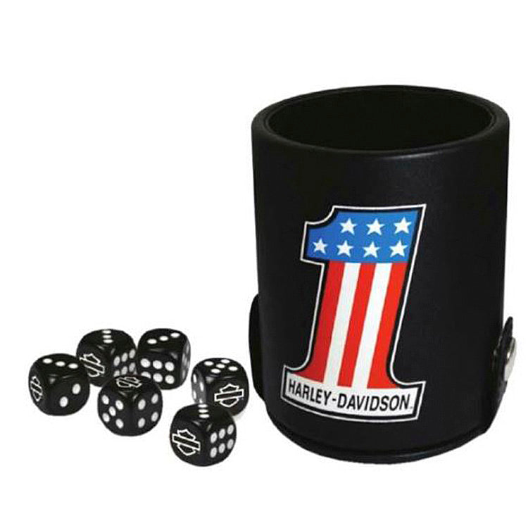 
                  
                    Harley-Davidson® #1RWB Logo Dice Cup Set | Includes Cup & Dice
                  
                