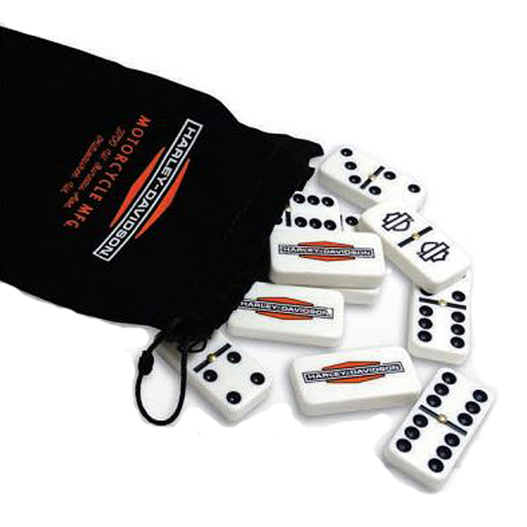 Harley-Davidson® Travel Domino Double 6 Game Set | Includes Carry Pouch