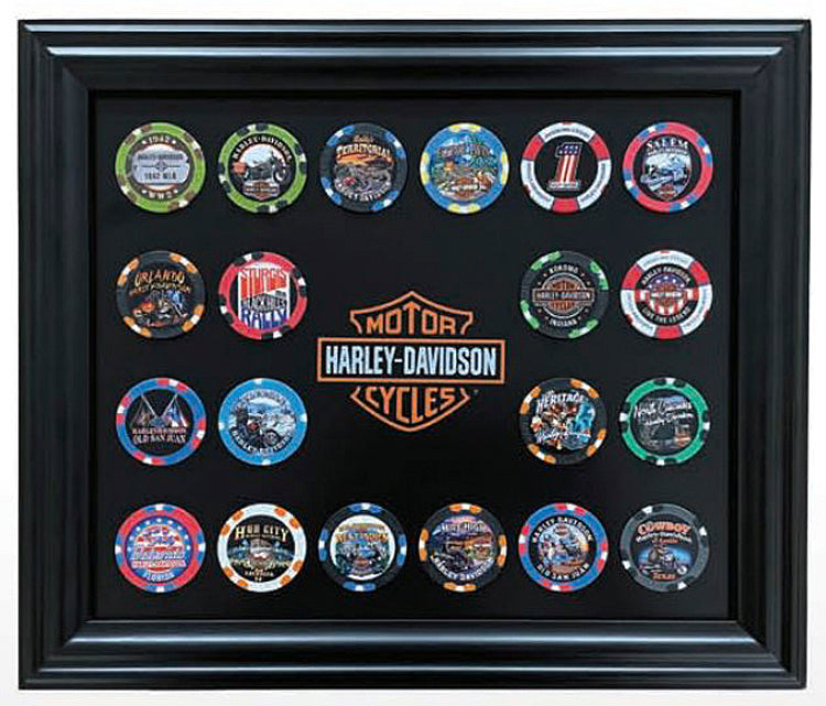 
                  
                    Harley-Davidson® Classic Magnetic 20 Poker Chip Collectors' Frame | Tabletop or Hanging Display
                  
                