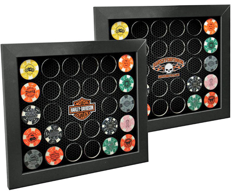 Harley-Davidson® Black 28 Poker Chip Collectors' Frame