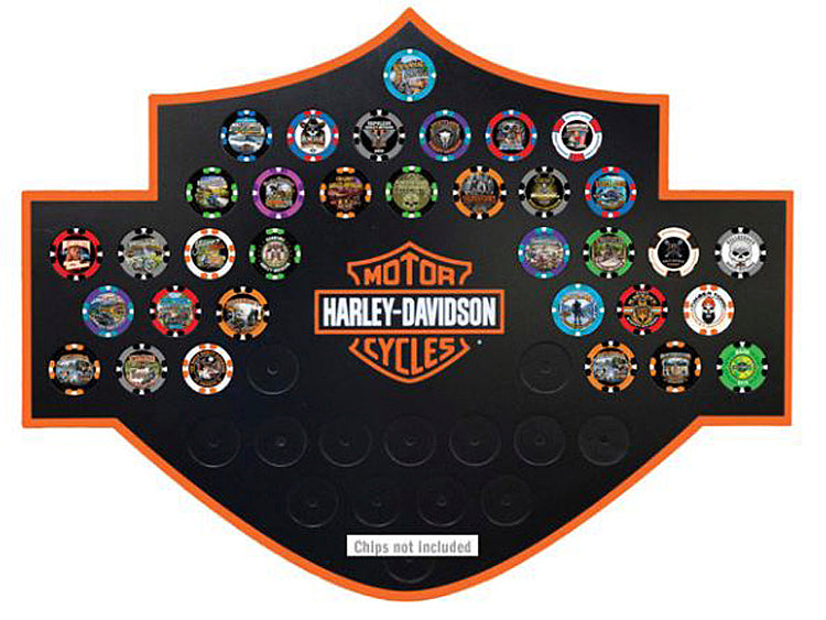 Harley-Davidson® Bar & Shield® 48 Poker Chip Magnetic Collectors' Frame