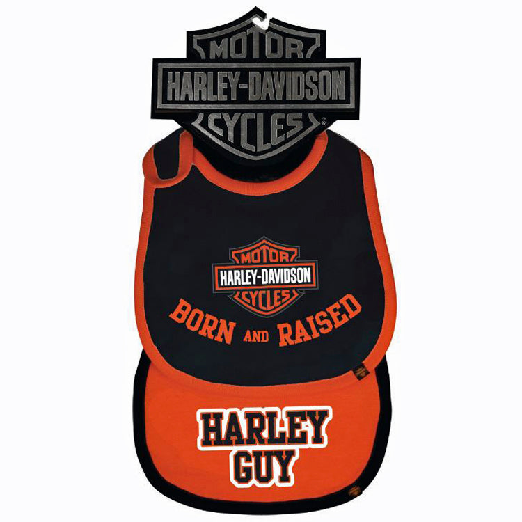 Harley-Davidson® Boys' Black & Orange Bib | Two Pack