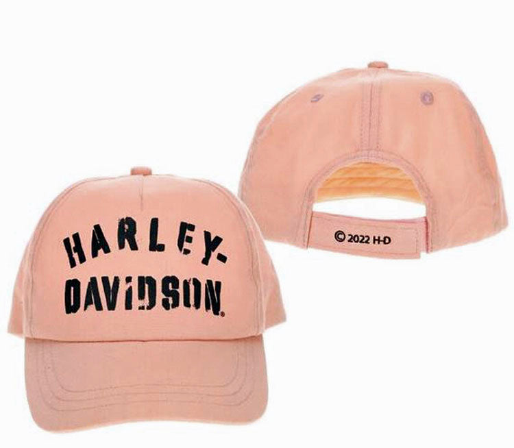 Harley-Davidson® Girls' Pink Twill Baseball Cap | Adjustable