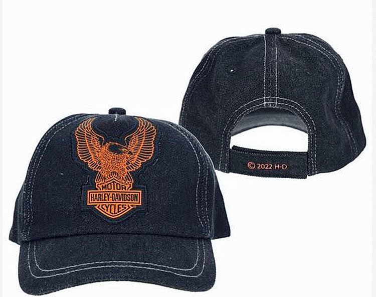 Harley-Davidson® Kids' Denim Eagle Baseball Cap | Adjustable