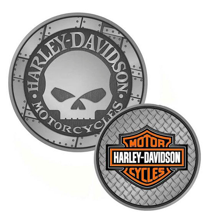 Harley-Davidson® Willie G® Skull Challenge Coin | Reverses to Bar & Shield® | Collectors' Quality