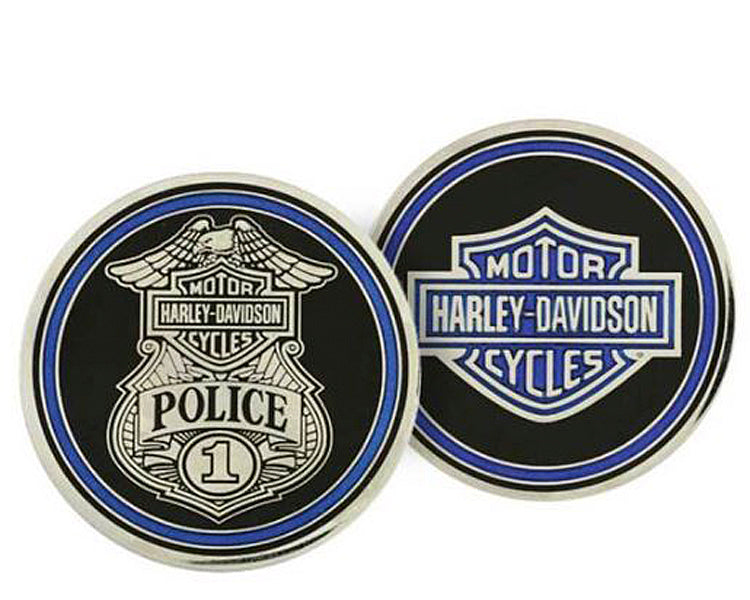 Harley-Davidson® Police Badge Challenge Coin | Bar & Shield® | Collectors' Quality