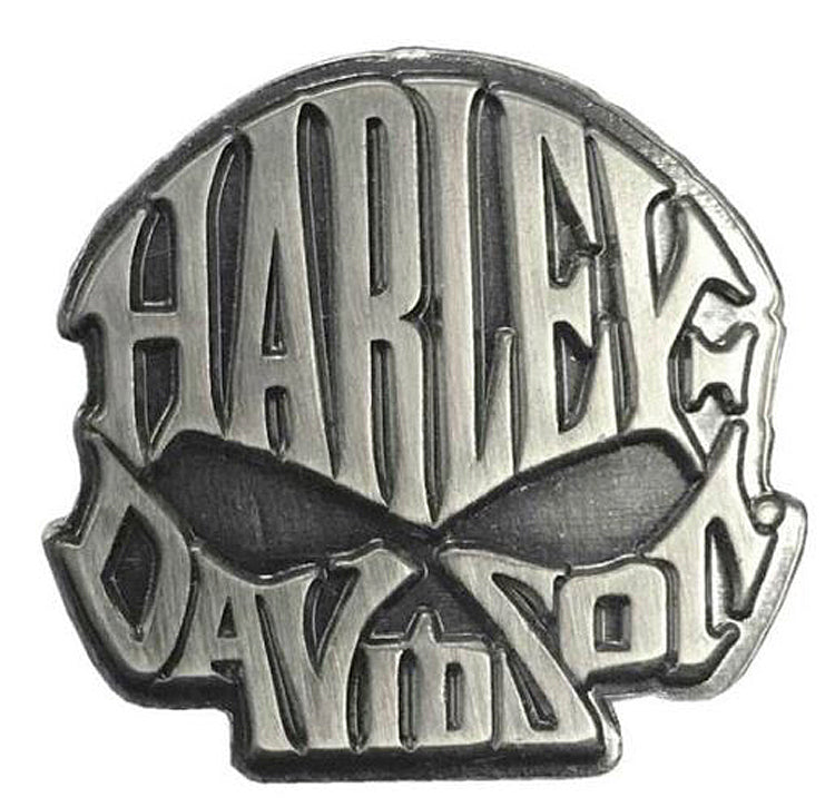 Harley-Davidson® Skull Text Pin | X-Small