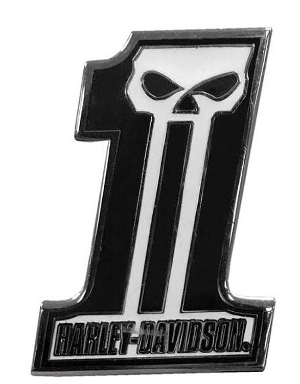 Harley-Davidson® #1 Dark Custom™ Logo Skull Pin | X-Small