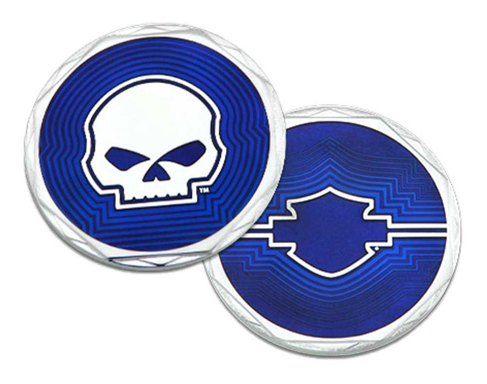 Harley-Davidson® Blue Bar & Shield® & Willie G® Skull Challenge Coin