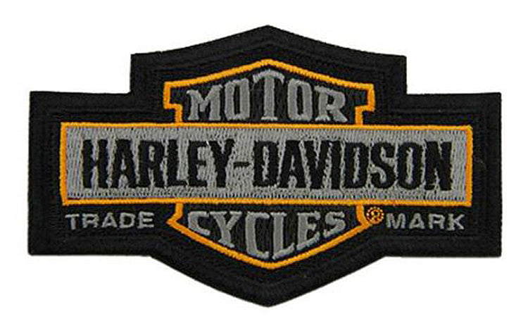 Harley-Davidson® Long Bar & Shield® Trademark Logo Emblem | Grey | Medium