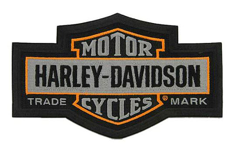 Harley-Davidson® Long Bar & Shield® Trademark Logo Emblem | Grey | Large