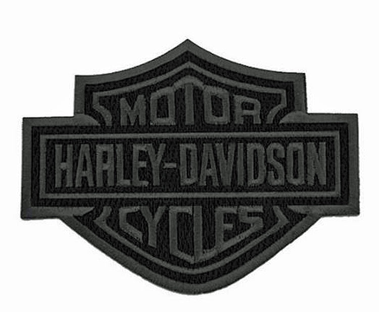 Harley-Davidson® Embroidered Blackout Bar & Shield® Logo Emblem | Small