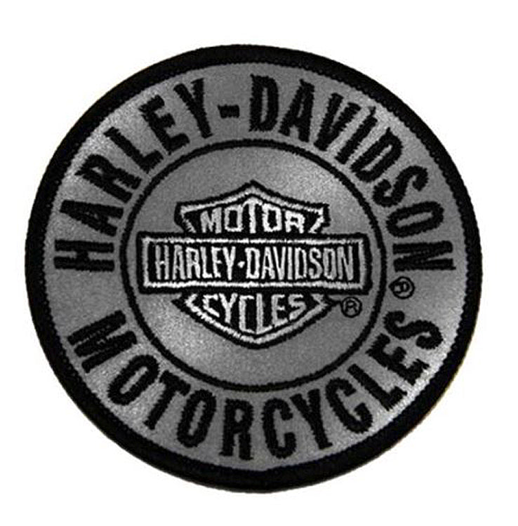 Harley-Davidson® Embroidered Reflective Round Signature Emblem | X-Small