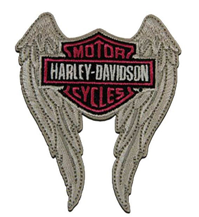 Harley-Davidson® Embroidered Winged Pink Bar & Shield  display picture 3