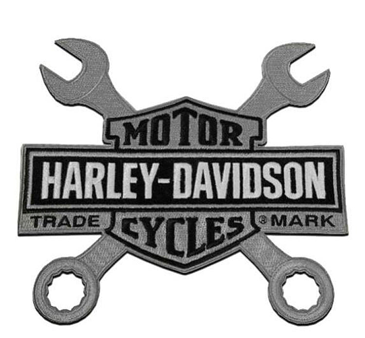Harley-Davidson® Embroidered Wrenches Bar & Shield® Logo Emblem | Large