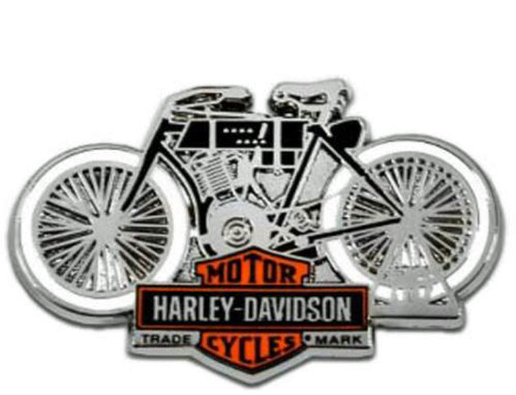 Harley-Davidson® Vintage Motorcycle Pin | Long Bar & Shield® Trademark Logo | Serial 1 | X-Small