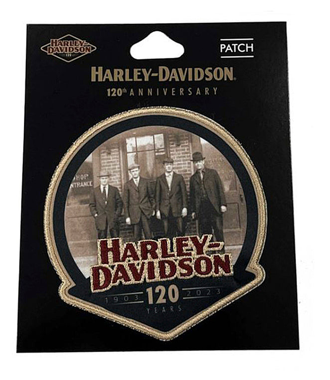 Harley-Davidson® 120th Anniversary Sublimated Image Embroidered Signature Emblem | Collectors' Quality | Small