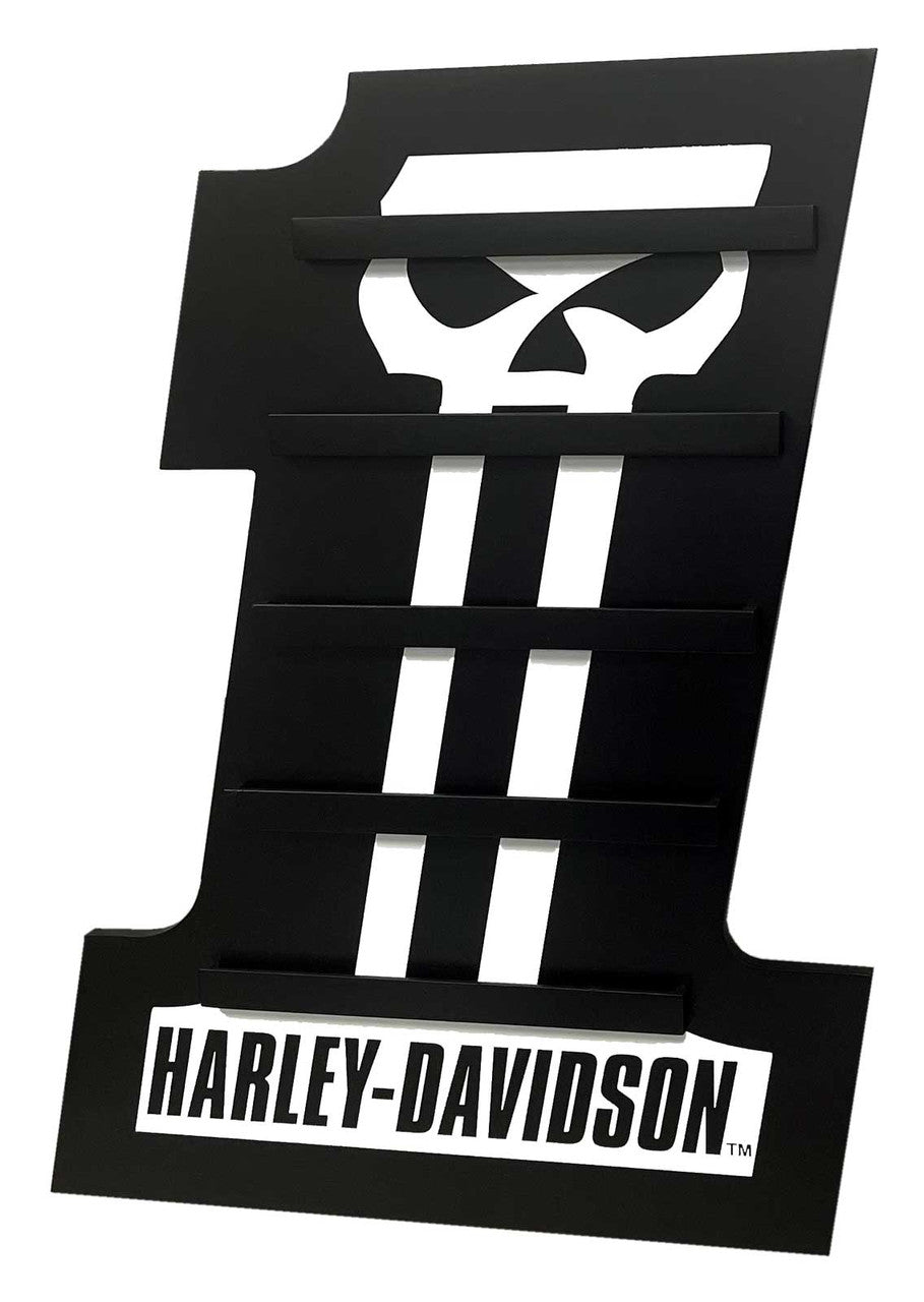 Harley-Davidson® Longtooth Skull Wall Coin Display | Black