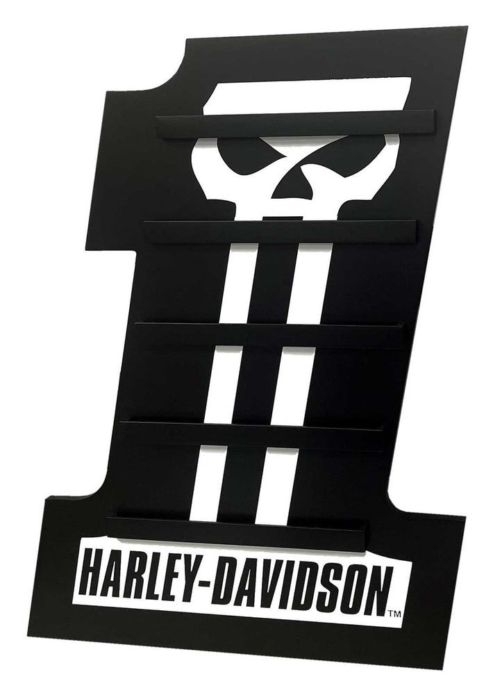 
                  
                    Harley-Davidson® Longtooth Skull Wall Coin Display | Black
                  
                