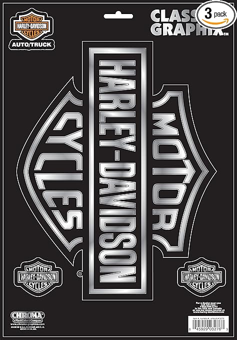 Harley-Davidson® Bar & Shield® Logo Chrome Decals | Large & Small