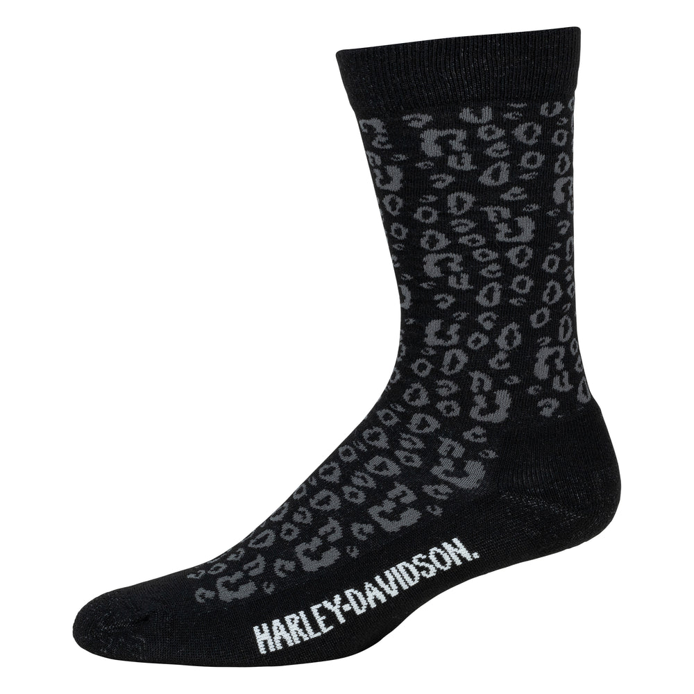 Harley-Davidson® Women's Cheetah Print Riding Socks | Single Pair