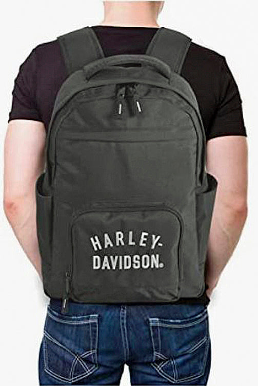 Harley-Davidson バイク用バックパック ブラック Harley-Davidson® Rugged Twill Backpack | Black – House of Harley®