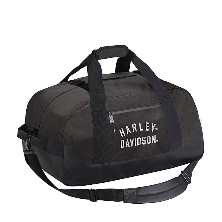 Harley-Davidson® Rugged Twill Convertible Duffel/Backpack | Black | Hide-Away Backpack Straps