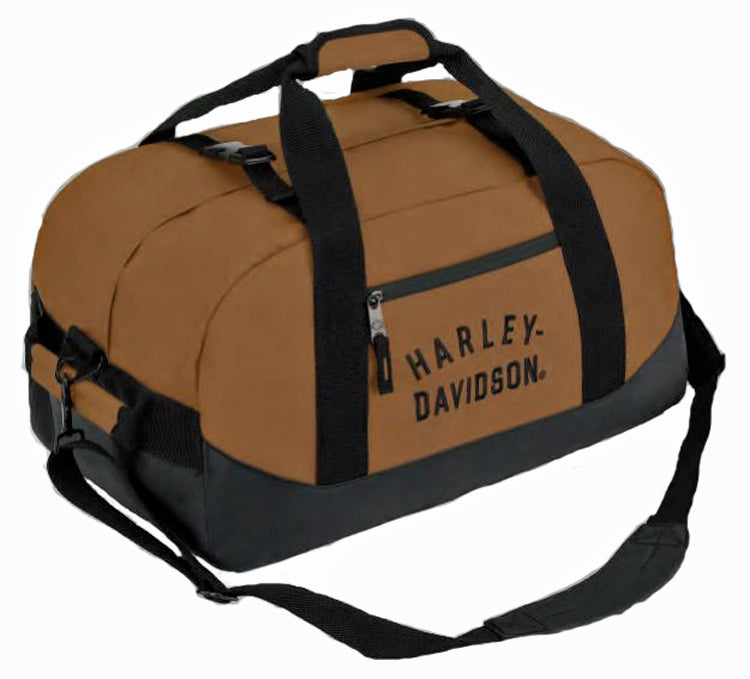 
                  
                    Harley-Davidson® Rugged Twill Convertible Duffel/Backpack | Brown | Hide-Away Backpack Straps
                  
                