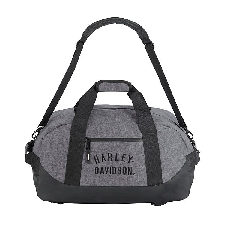 
                  
                    Harley-Davidson® Rugged Twill Convertible Duffel/Backpack | Grey | Hide-Away Backpack Straps
                  
                
