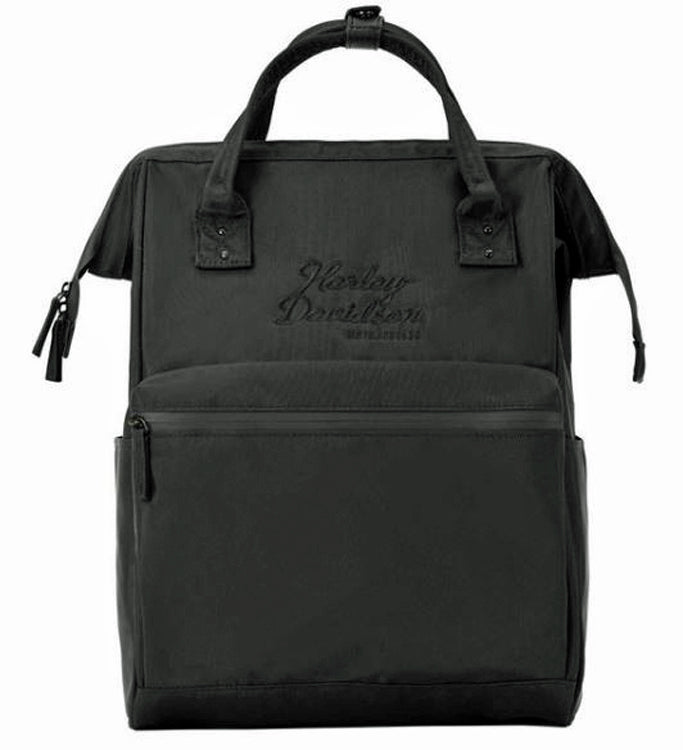 Harley-Davidson® Women's Black Opal Tote/Backpack | Black | Hide-Away Backpack Straps
