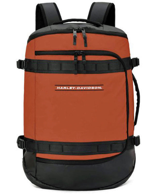 
                  
                    Harley-Davidson® Racing Travel Duffel/Backpack | Rust | Hide-Away Backpack Straps
                  
                