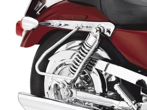 Harley-Davidson® Chrome Saddlebag Supports | Fits 94-'15 XL Models