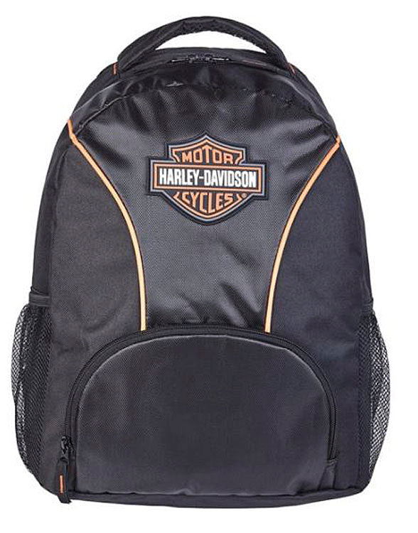 Harley-Davidson® Rubber Bar & Shield® Logo Backpack | Black & Black